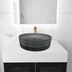 preview thumbnail 19 of 78, Scotch Round Basin Glass Crystal Bathroom Vessel Sink in Multiple Colors
