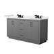 Option Dark Gray / White Quartz Top / Matte Black