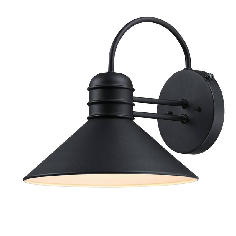 Westinghouse Lighting Watts Creek One Light Outdoor Wall Fixture with Dusk to Dawn Sensor, Textured Black Finish - 1-Light