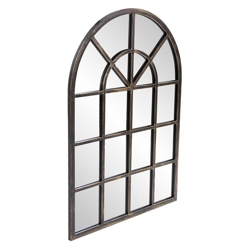 Allan Andrews Oil Rubbed Bronze Metal Arched Windowpane Mirror