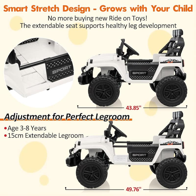 24V 2 Seater Electric Ride On Car for Kids with Remote Control