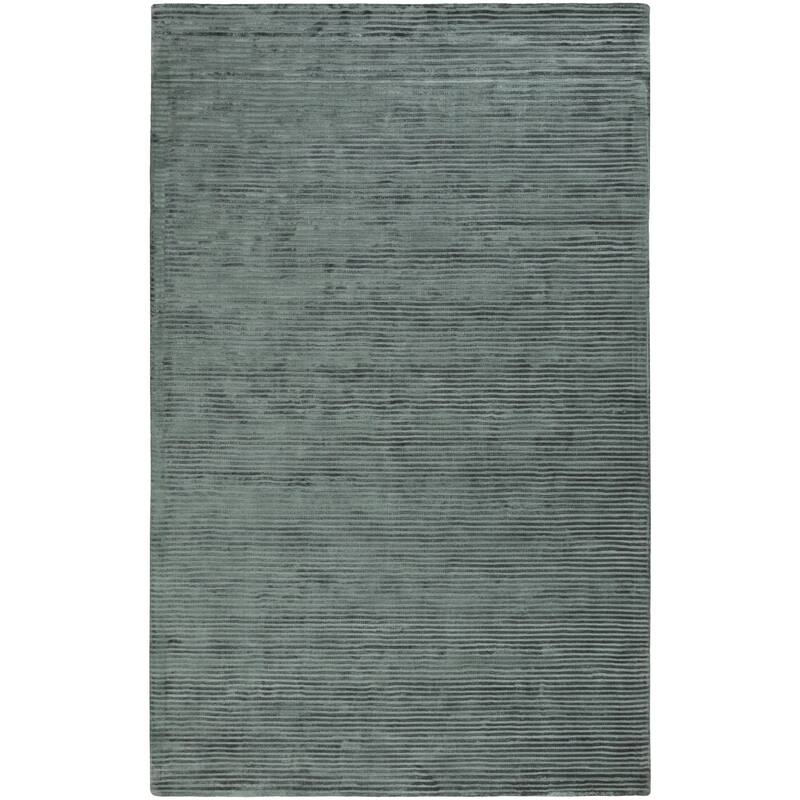 Elle Handmade Striped Solid Viscose Area Rug