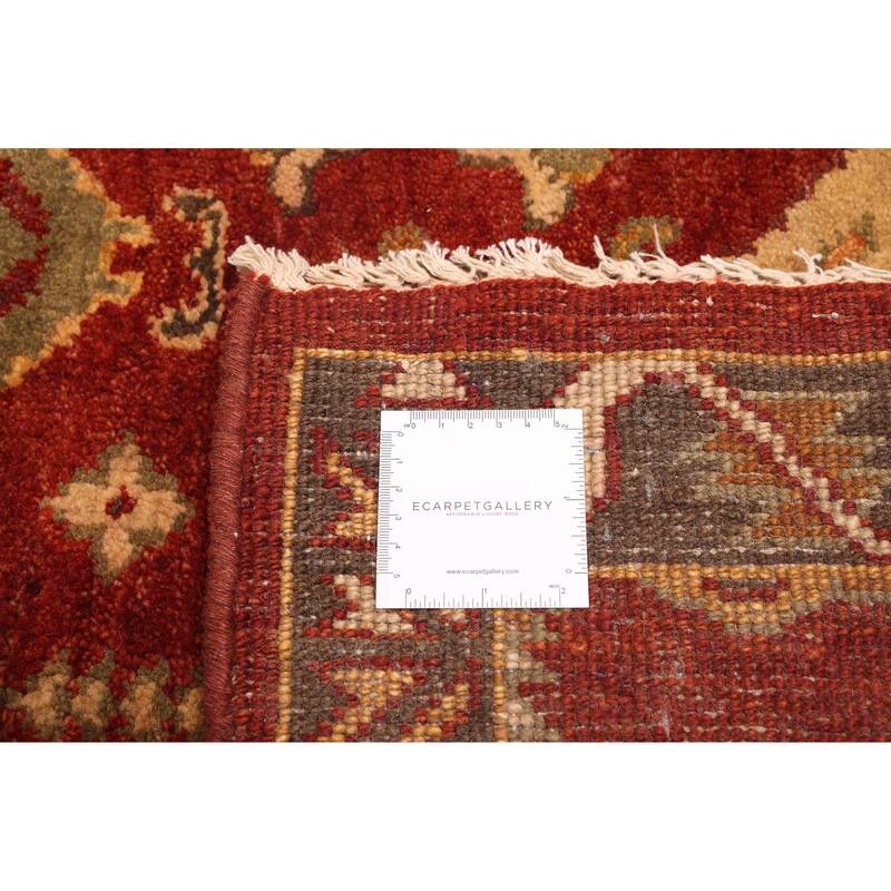 ECARPETGALLERY Hand-knotted Finest Agra Jaipur Dark Red Wool Rug - 8'9 x 11'7