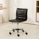 preview thumbnail 2 of 35, Faux Leather Office Chair with Wheels, Upholstered Task Chair with Metal base, Swivel Rolling Chair with Adjustable Height - N/A
