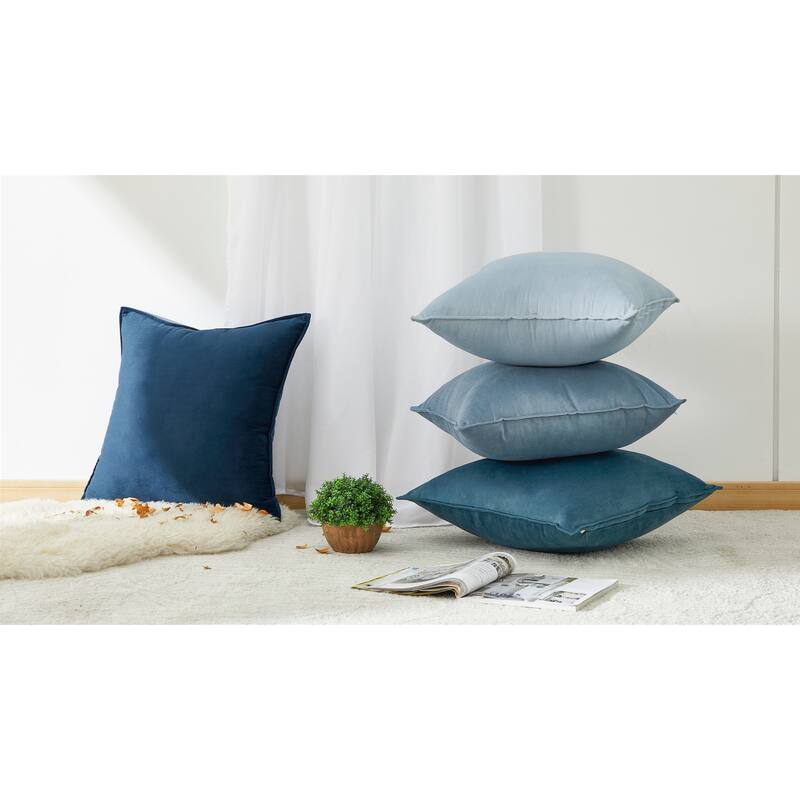 Topfinel Set Of 4 Velvet Gradient Square Pillow Cover