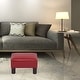 preview thumbnail 4 of 36, Adeco Small Rectangular Ottoman Modern PU Leather Footrest Stool Chair