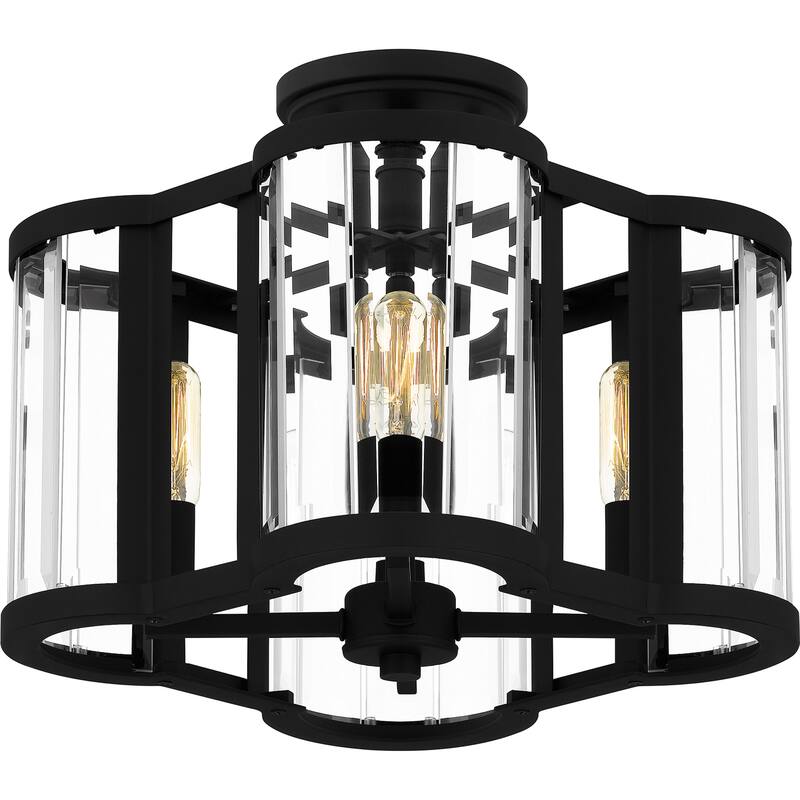 Renee 4-Light Matte Black Semi-Flush Mount Light