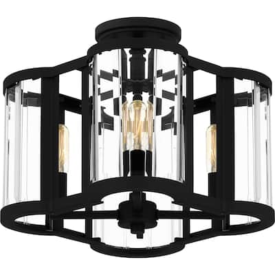 Renee 4-Light Matte Black Semi-Flush Mount Light
