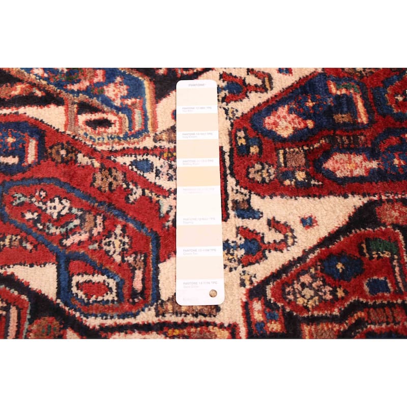 ECARPETGALLERY Hand-knotted Melis Vintage Cream, Red Wool Rug - 7'1 x 7'1