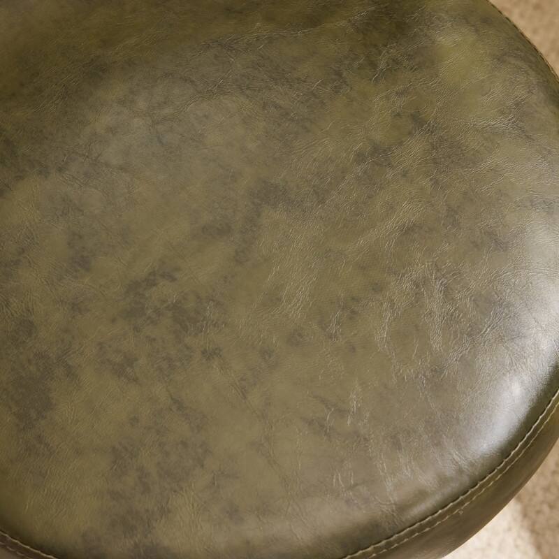 Ring-Shaped Wooden Back Office Chair With Foot Spikes And Wheels