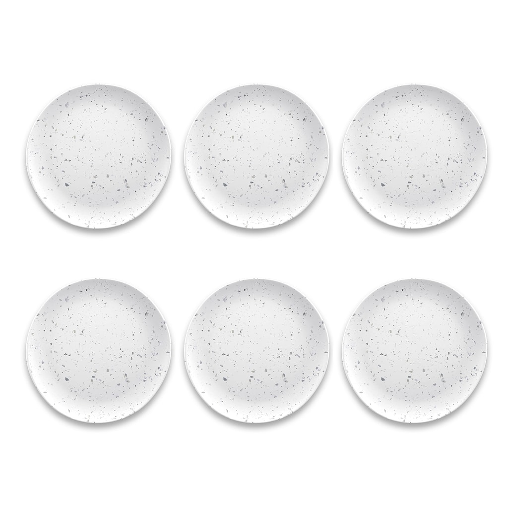 Abode Homewares by TarHong Terrazzo Dinner Plate, 10.5 x 0.8", Set of 6