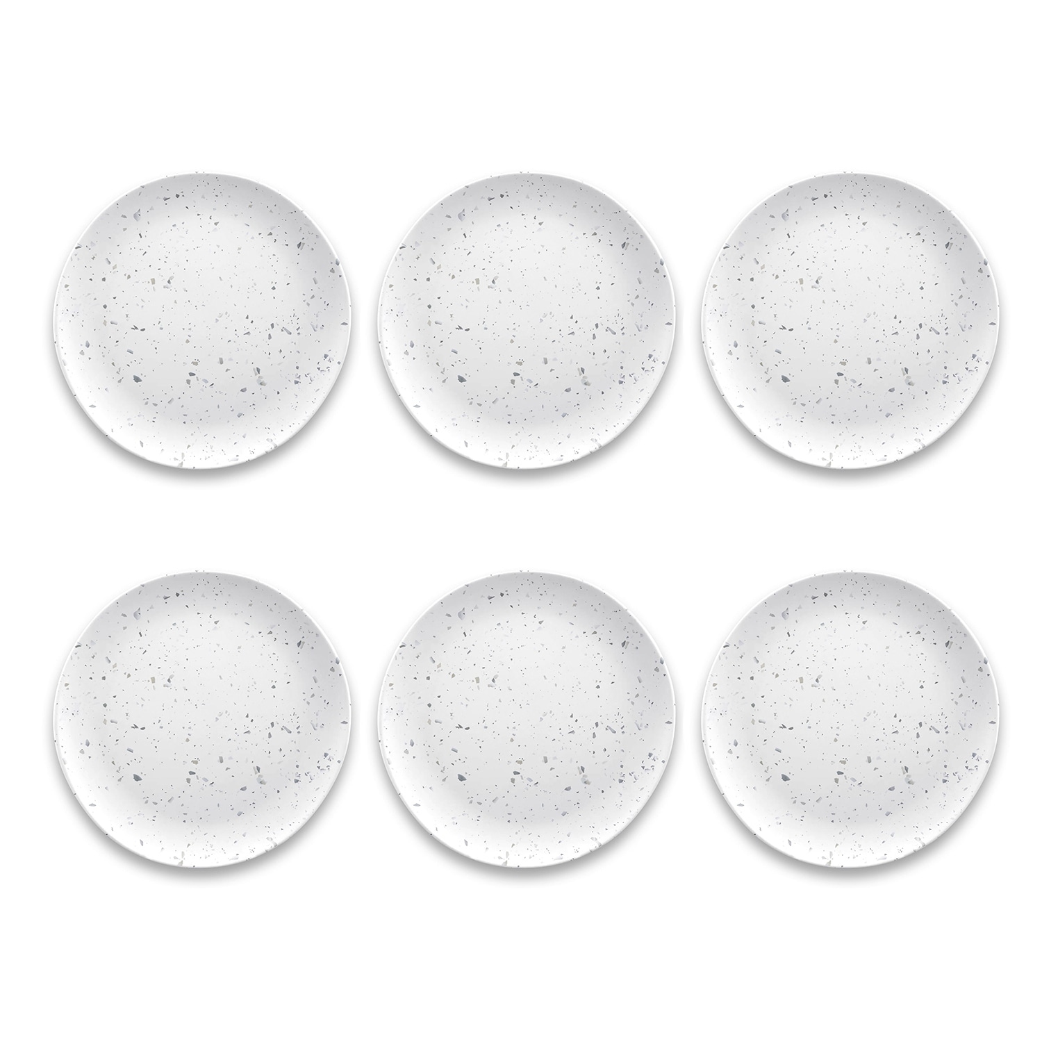 Abode Homewares Terrazzo Merge Dinner Plate - White - 10.5" - Set of 6
