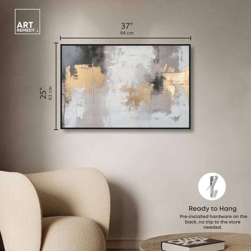 Gilded Gray I Canvas by Art Remedy