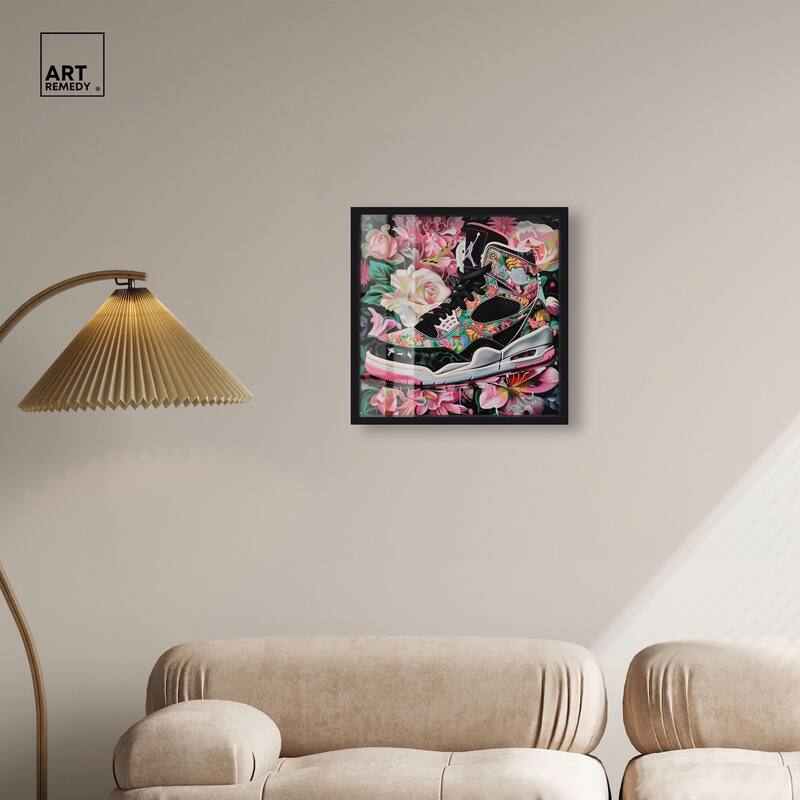 Hidden in Floral Bloom Sneaker Shadowbox by Art Remedy