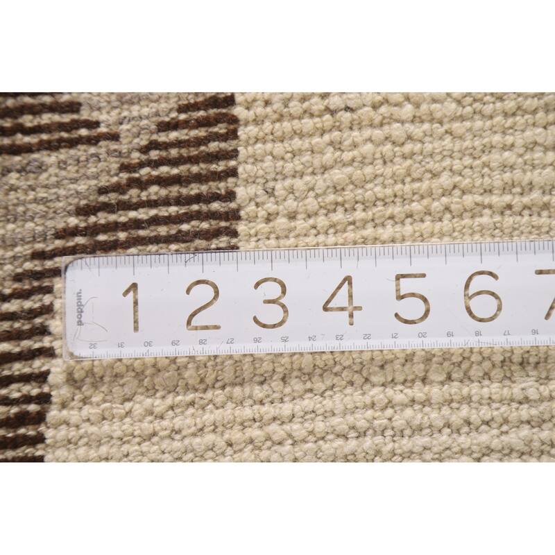 Anatolian Beige Turkish Runner Rug Hand-knotted Wool Carpet - 3'5"x 10'9"