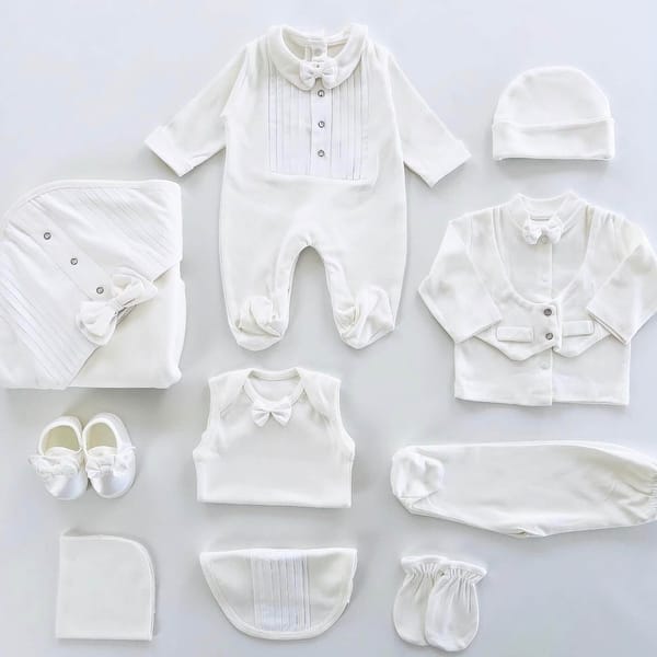 homecoming dress for newborn White Set with Black, Blue, Gray, or White Ties - Bed Bath & Beyond SOF Outfits