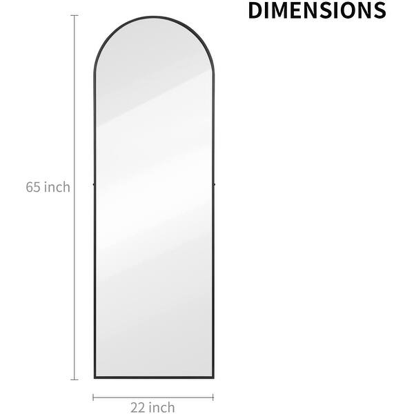 FullLength Mirror, ArchedTop Full Body Mirror W/ Stand, Floor Mirror
