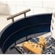 Kate and Laurel Lipton Round Decorative Tray with Metal Handles