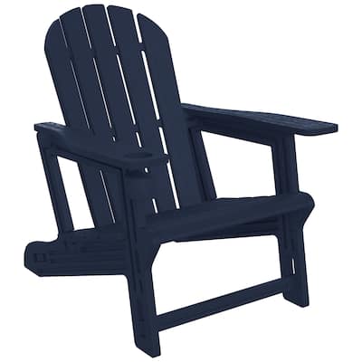Polytrends Coastline Outdoor Poly Adirondack Chair with Cup Holder