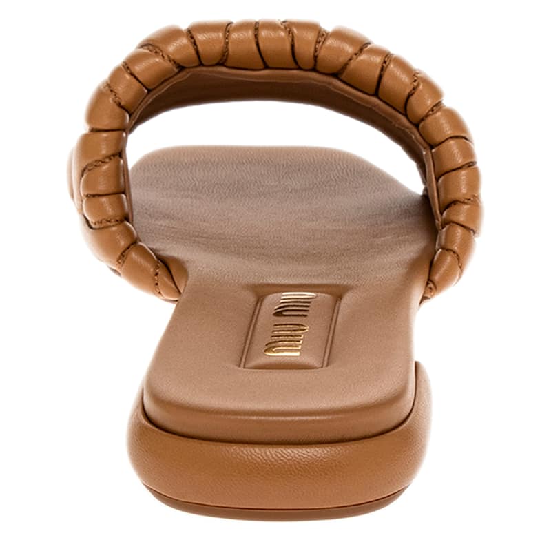 Miu Miu Matelassé Nappa Leather Slides