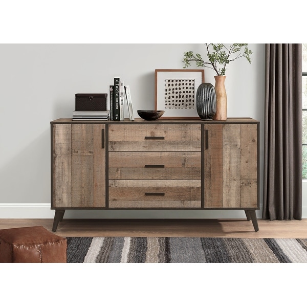 Deanford antique white shop accent cabinet