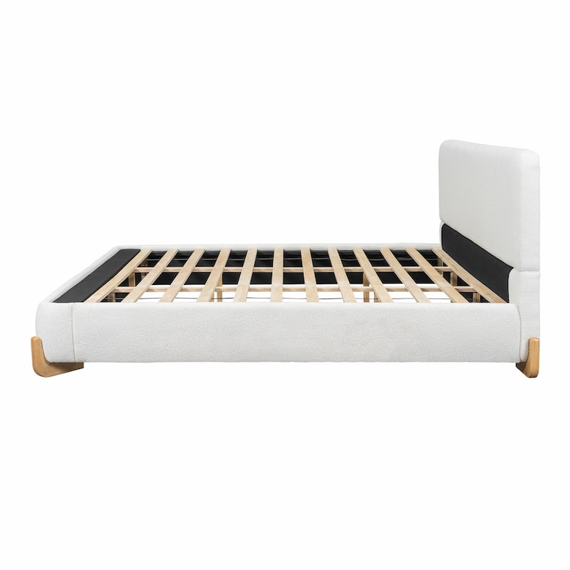 Elegant Boucle Upholstered Bed - A Luxurious & Comfortable Bedroom Centerpiece