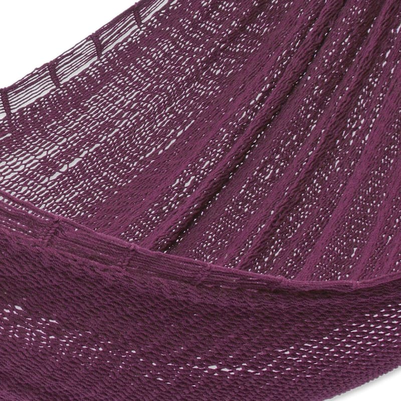 Novica Handmade Uxmal Mulberry Cotton Rope Hammock (Single)