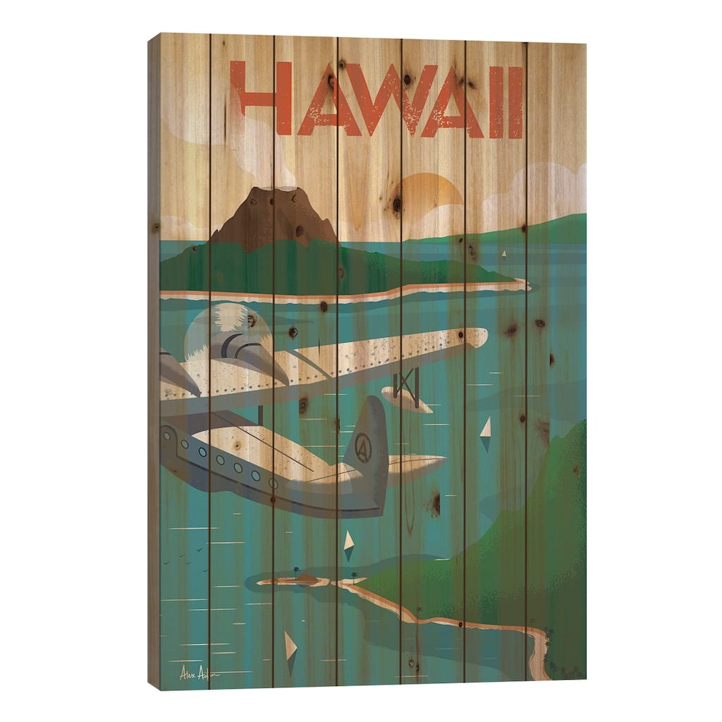 Hawaii Poster Print On Wood by IdeaStorm Studios - Multi-Color