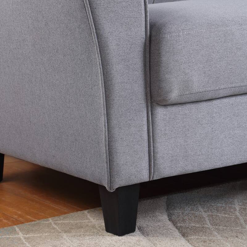 3-Seater Linen Upholstered Sofa with Durable Frame and Comfortable Foam Cushions
