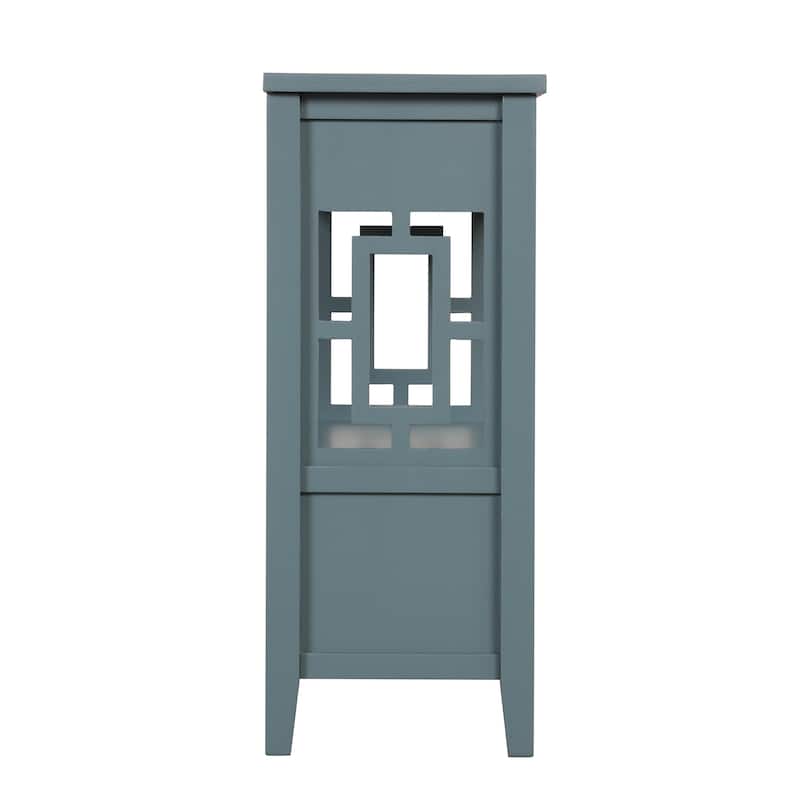 Farmhouse Pine Wood Console Table with Ample Storage and Classic Design