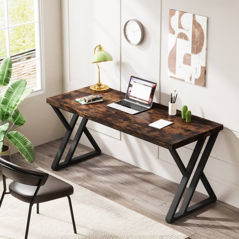55 Inches Industrial Computer Desk for Home Office