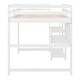 preview thumbnail 9 of 11, Full Size Wooden Loft Bed with Built-in Shelves, Desk, and Dry-Erase Writing Board for Functional Living Spaces