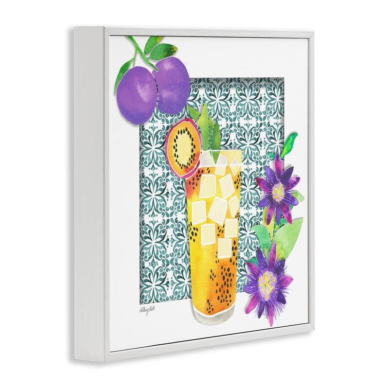 Stupell Passion Fruit Cocktail Framed Giclee Art Design By Hillary Holt