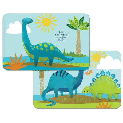 Reversible Wipe-clean Counterart Placemats Set of 4 - Kids Dino World
