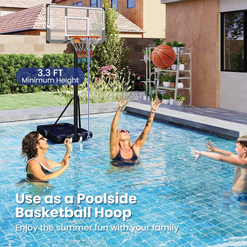Goplus 3.3-10 FT Portable Basketball Hoop Outdoor with Shatterproof - See Details
