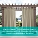 preview thumbnail 32 of 99, ATI Home Indoor/Outdoor Solid Cabana Tab Top Curtain Panel Pair