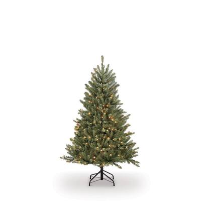 Puleo Tree Company 4.5 ft. Pre Lit Fraser Fir Artificial Christmas Tree with 250 Clear UL listed Lights