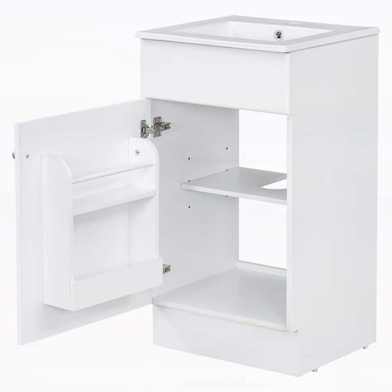 Bathroom Vanity Cabinet with Sink,with Door Shelf and Adjustable Shelf
