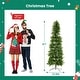 preview thumbnail 3 of 6, 4.5/6/7.5/9 FT Pre-Lit Frosted Pine Artificial Christmas Tree with LED Lights - N/A