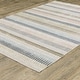 preview thumbnail 4 of 10, Cavett Textural Geometric Striped Ivory/ Multi Area Rug