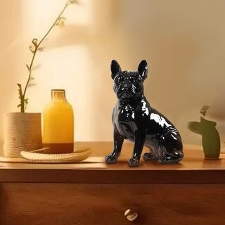 10" H French Bulldog Statue in Black Home Decor Indoor Use Only - Bed Bath & Beyond - 42684300