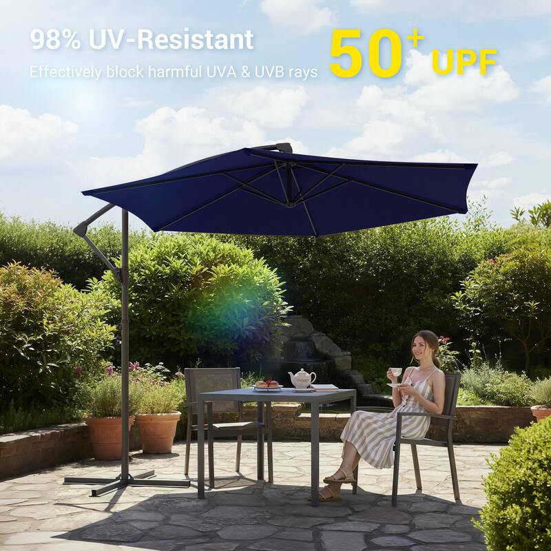 Sonkuki Outdoor 10FT Patio Offset umbrella for Garden