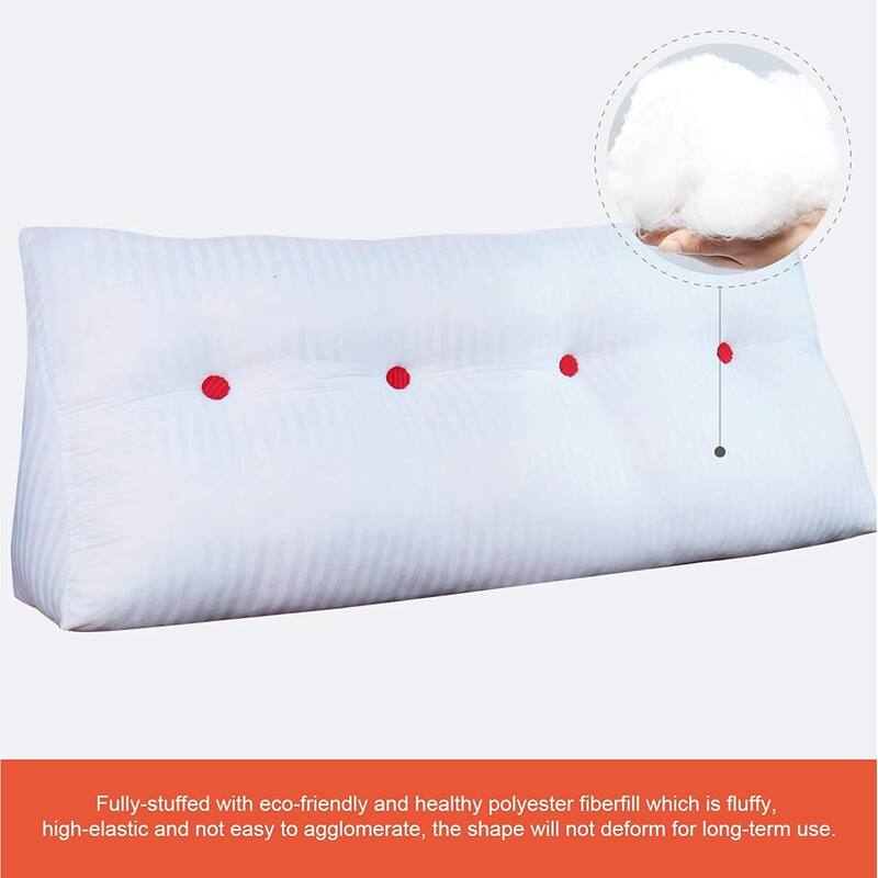 WOWMAX Backrest Bed Wedge Reading Pillow Daybed Headboard Orange