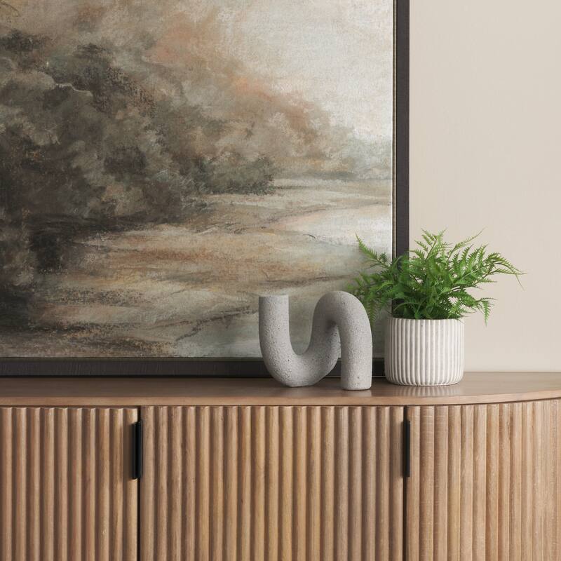 Kailas Resin Textured Sandstone / Gray Decorative Object