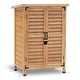 preview thumbnail 1 of 43, MCombo Small Outdoor Storage Cabinet Shed with Double Doors (24.6" x 18.3" x 38.2"), Wooden 0985 Natural