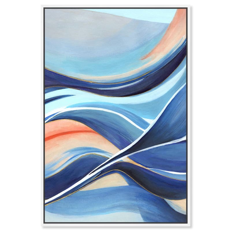 Glowing Blue II Canvas by Art Remedy - 20" x 30" - White