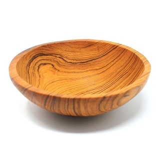 Wood Serving Bowl with Handles Made In Kenya Rustic Decorative 