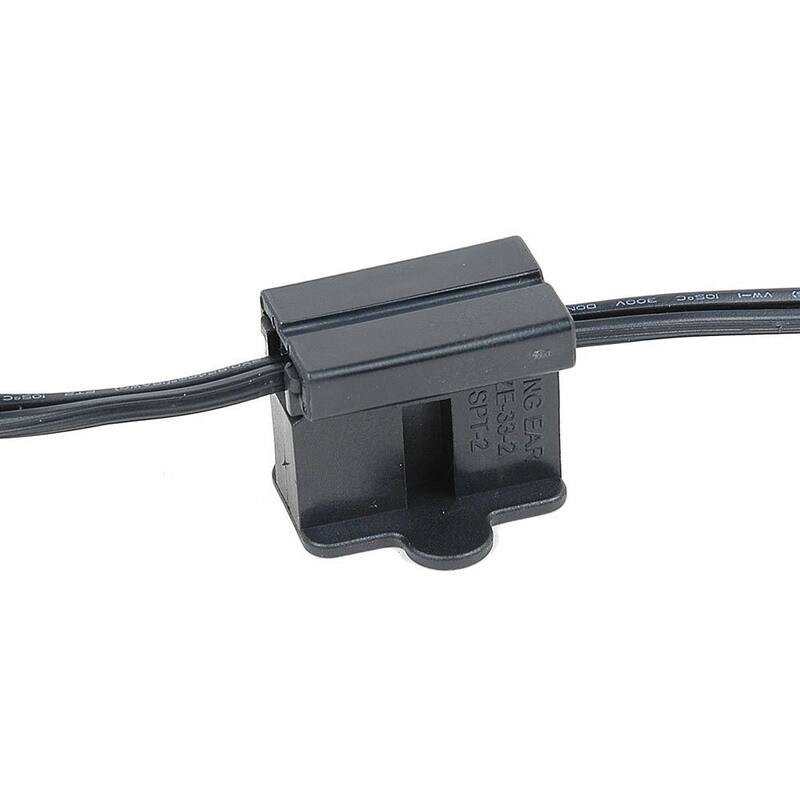 SPT-2 Female Plug, Snap On Vampire Plugs, Black, Polarized, 10 Amp, 25 Pack - Medium