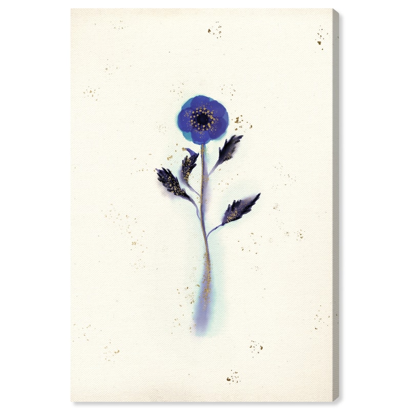 Wynwood Studio Canvas Floral and Botanical Simply Blue Anemone White and Wall Art Canvas Print
