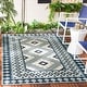 preview thumbnail 32 of 79, SAFAVIEH Veranda Eyvor Indoor/ Outdoor Waterproof Patio Backyard Rug 2' x 3'7" - Ivory/Blue
